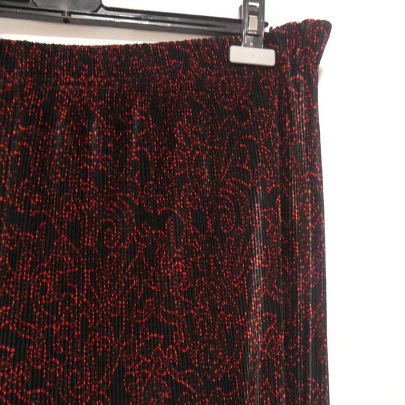Handmade Red and Black Wide Leg Lounge Pants | 19 inch waist measured - Picture 6 of 16